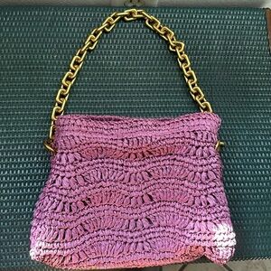 Zara Mauve Color Purse with Gold Chain